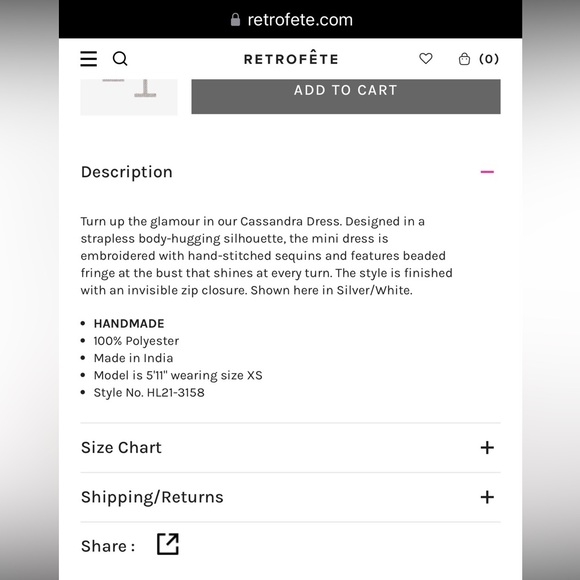 Retrofete Cassandra Sequin Fringe Dress - Picture 2 of 8
